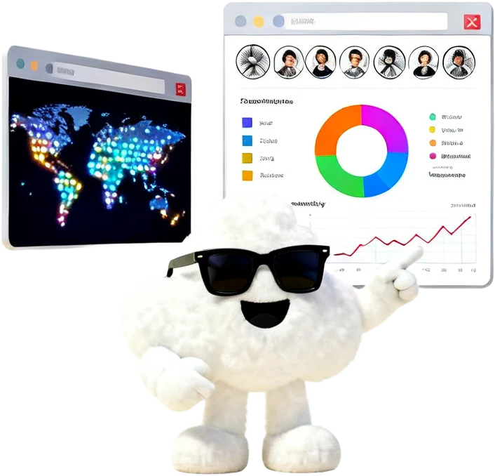 Nuby ante gráficas de oyentes, ciudades y fans